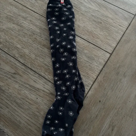 Hunter Black Floral Knee-High Socks M/l - Picture 2 of 9